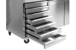 Stół chłodniczy 2-drzwiowy do pizzy z 7 szufladami i blatem granitowym Yato YG-05310