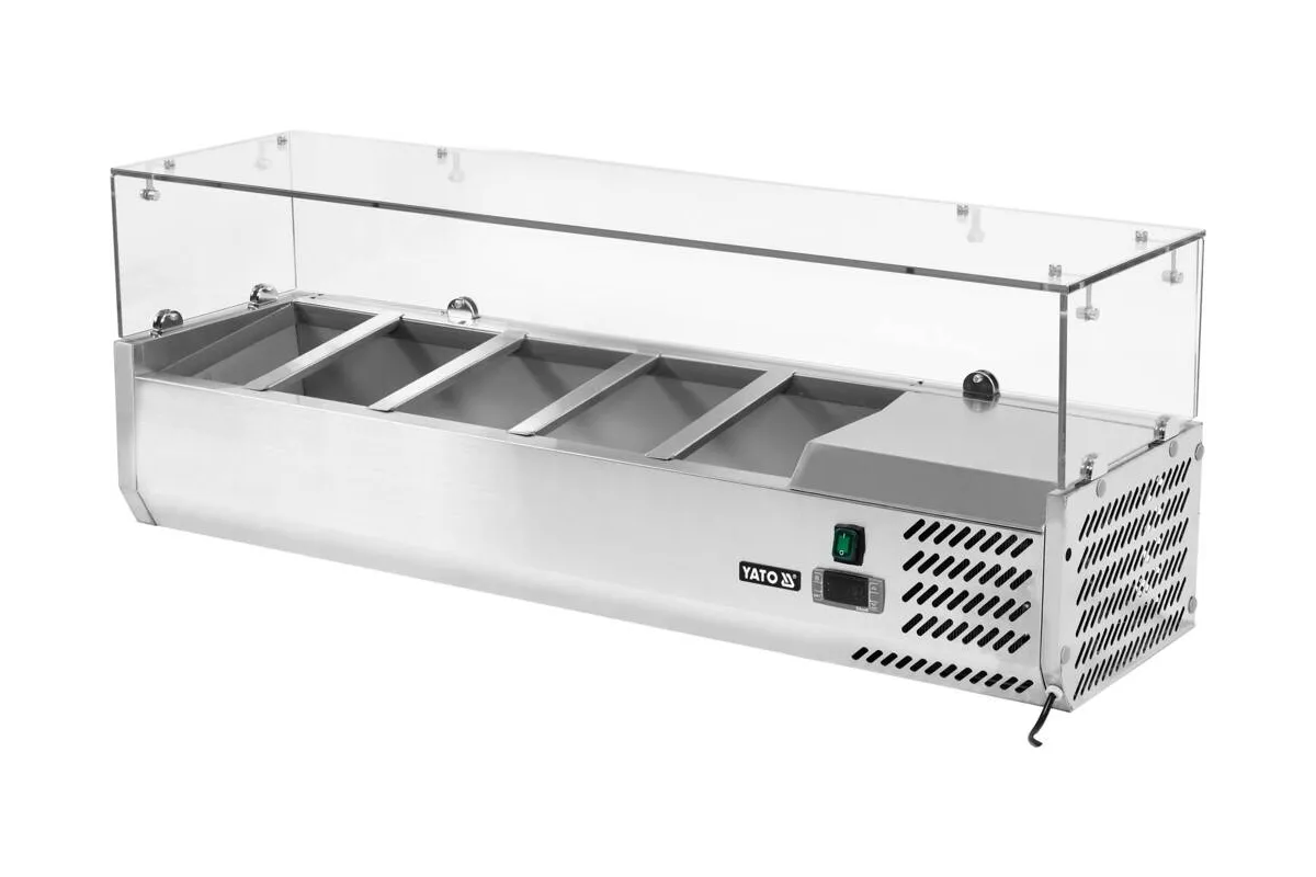 Witryna chłodnicza nadstawna 5x1/4 gn Yato YG-05320