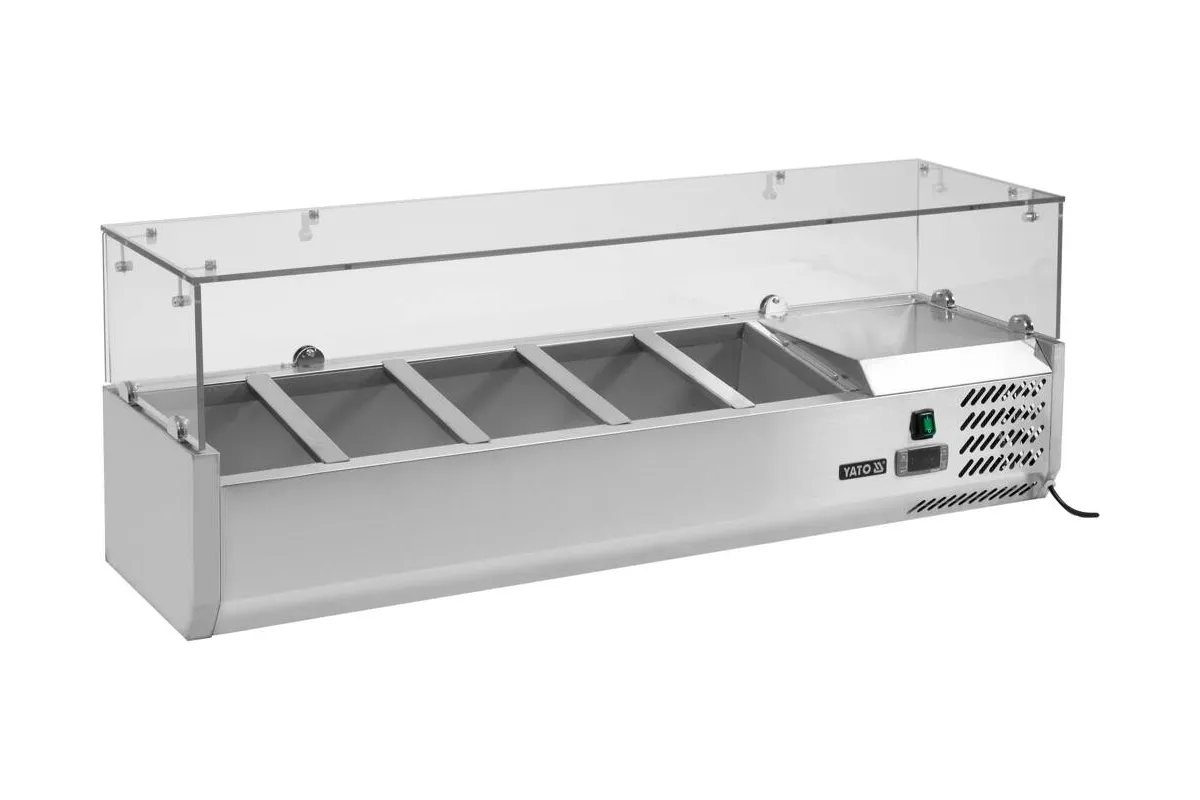 Witryna chłodnicza nadstawna 5x1/4 gn Yato YG-05320