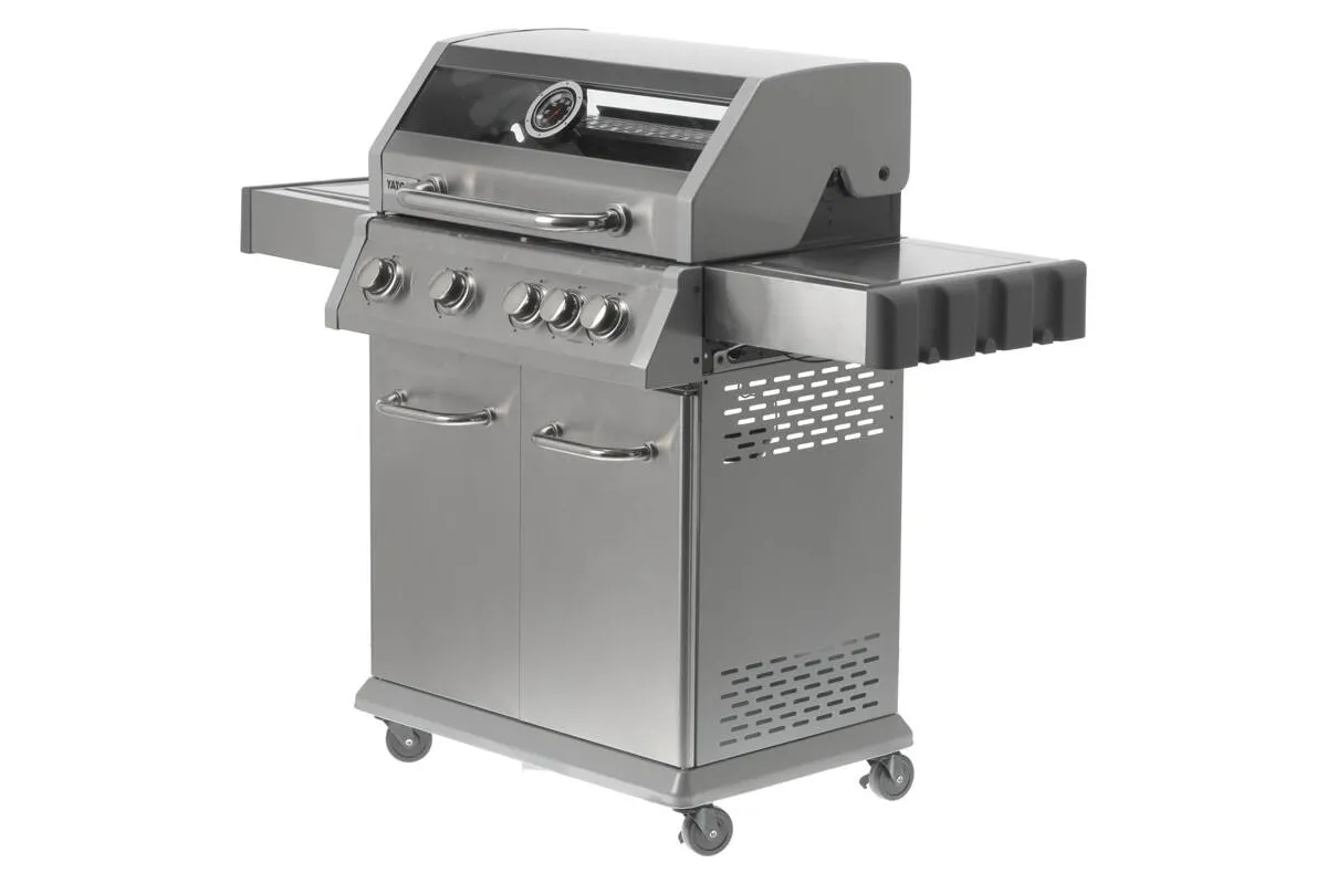 Grill gazowy 4+1 stal nierdzewna 14,2kw, z szybą Yato YG-20003