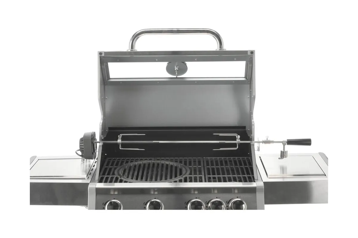 Grill gazowy 4+1 stal nierdzewna 14,2kw, z szybą Yato YG-20003