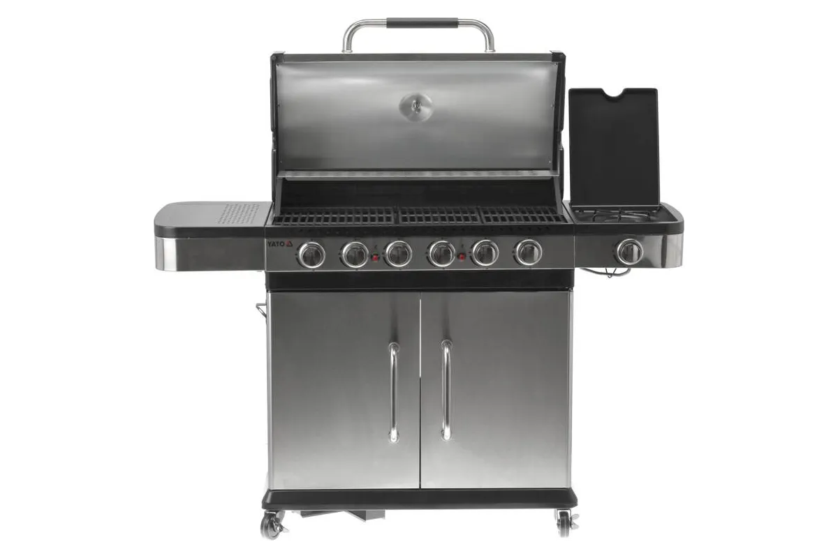 Grill gazowy 6+1 stal nierdzewna 20,2kw Yato YG-20004