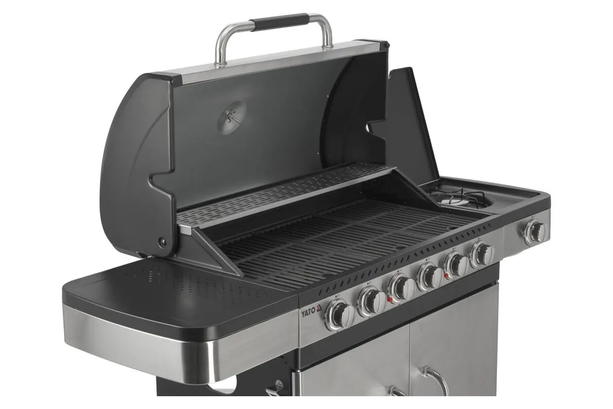 Grill gazowy 6+1 stal nierdzewna 20,2kw Yato YG-20004