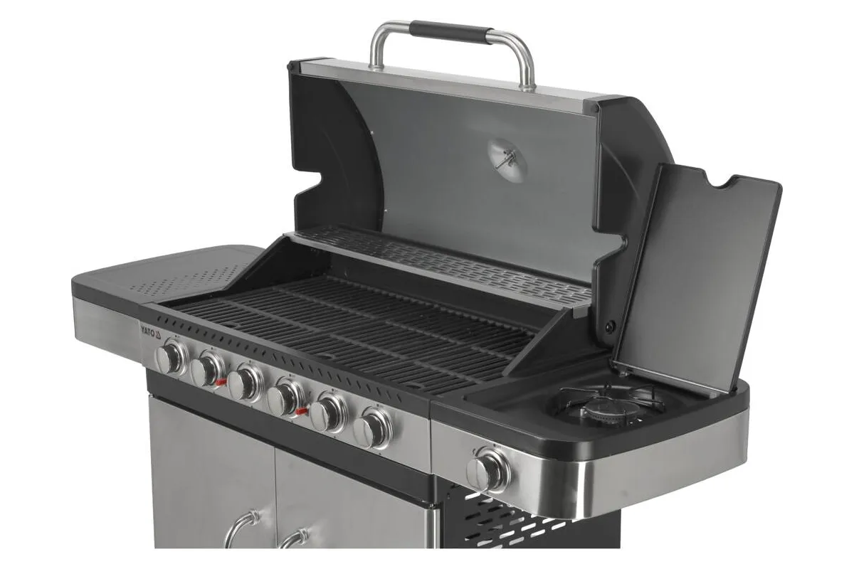 Grill gazowy 6+1 stal nierdzewna 20,2kw Yato YG-20004