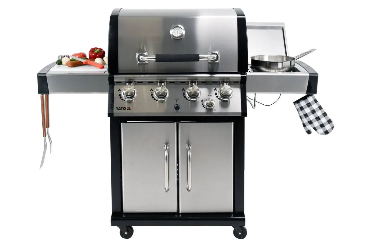 Grill gazowy 4+1 stal nierdzewna 17,5kw Yato YG-20013