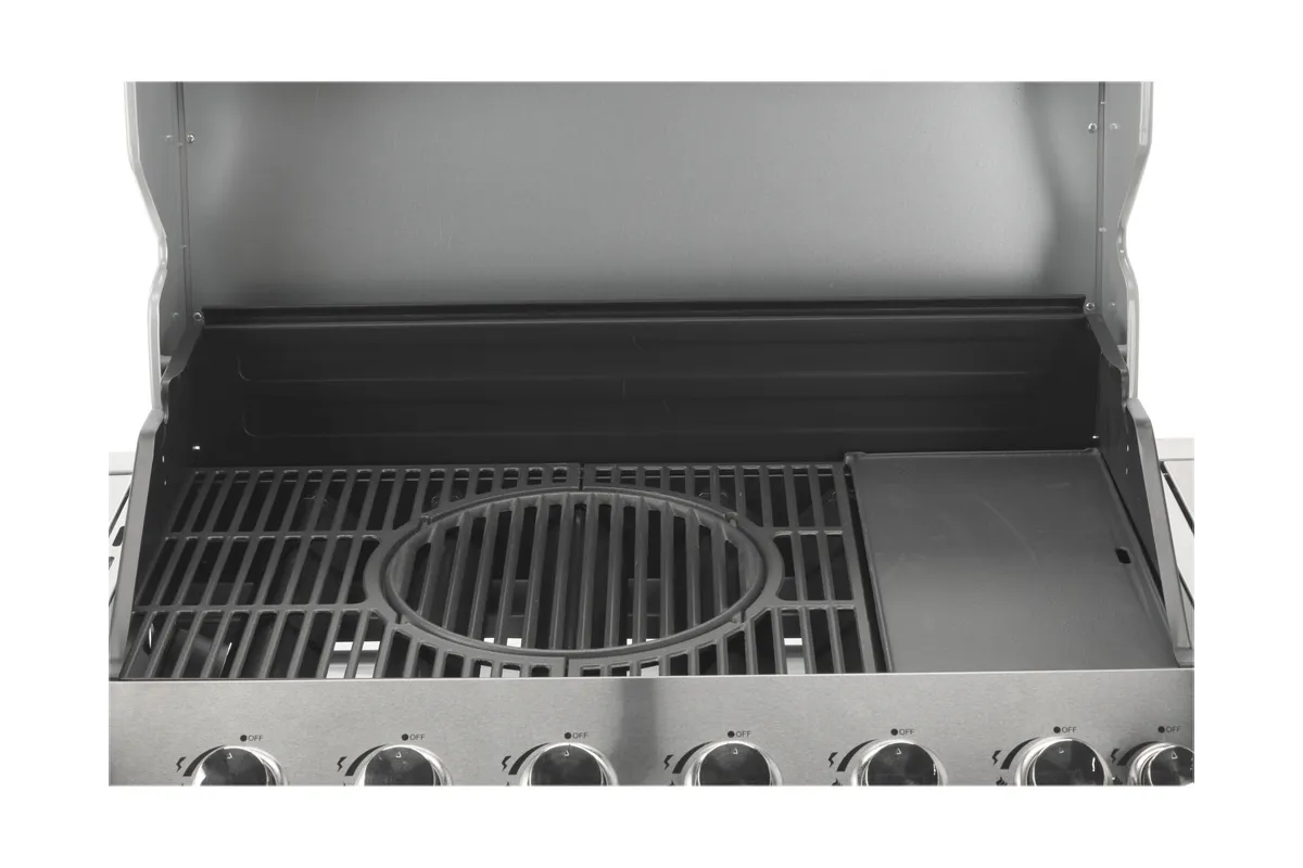 Grill gazowy 6+1 stal nierdzewna 20,5kw, z szybą Yato YG-20016