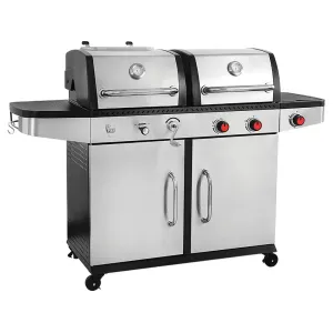 Grill 2w1, gazowy + węglowy, stal nierdzewna, 8,2kw Yato YG-20030