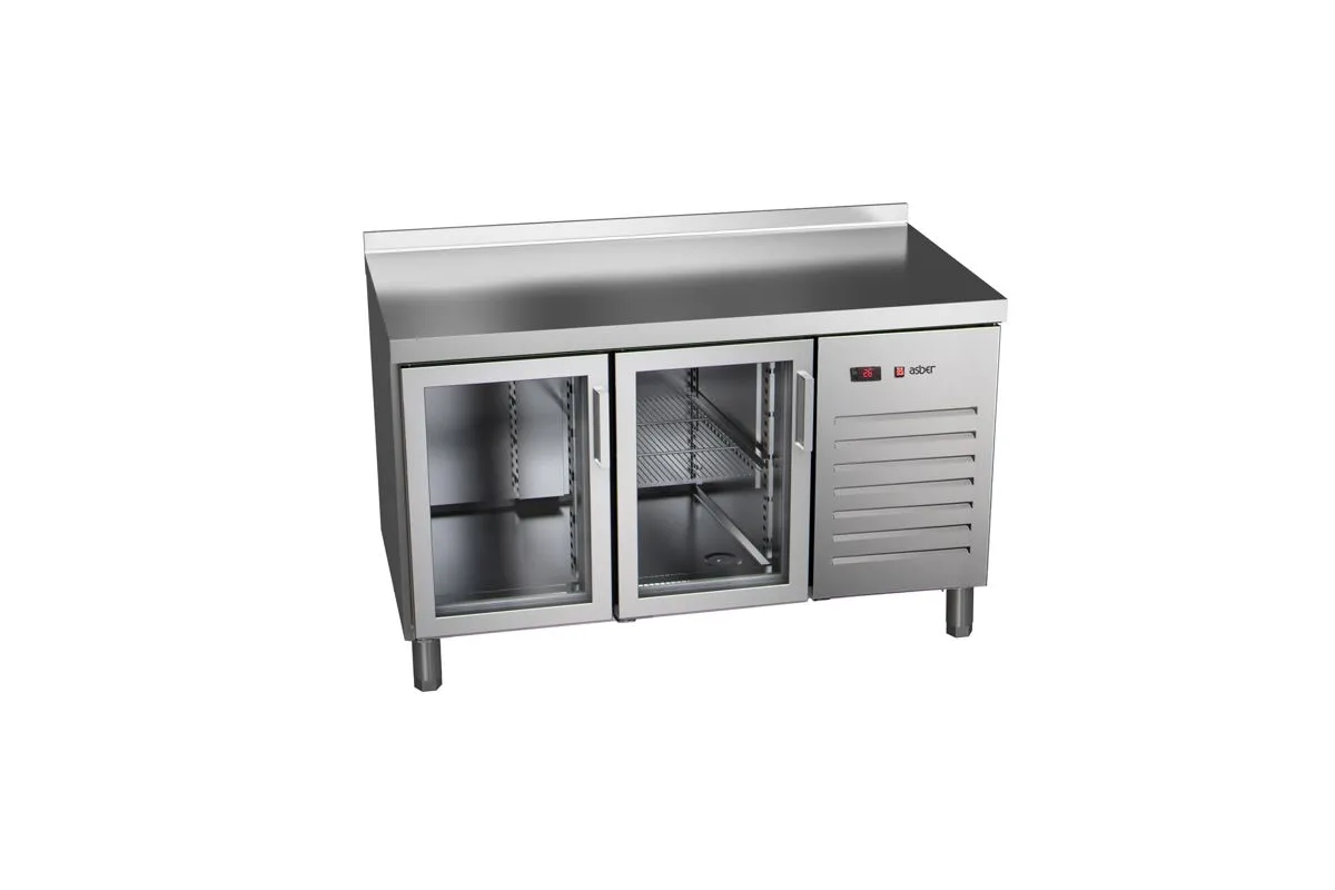 STÓŁ CHŁODNICZY 2-DRZWIOWY ZE SZKLANYMI DRZWIAMI 700MM ESSENZIAL LINE ASBER ETP-7-135-20 HC SB40 GD 