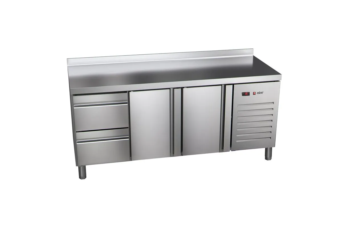 STÓŁ CHŁODNICZY 2-DRZWIOWY Z 2 SZUFLADAMI 600 MM ESSENZIAL LINE ASBER ETP-6-200-22 HC SB40