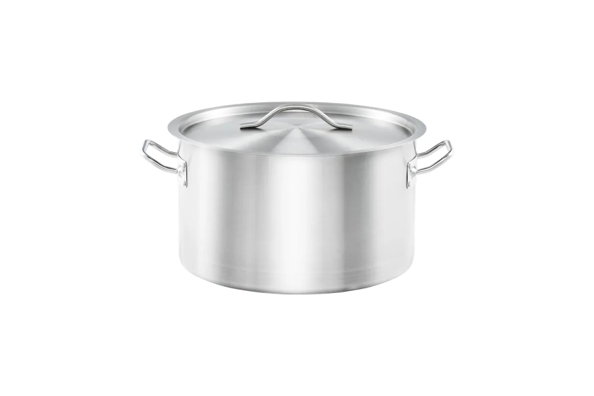 Garnek średni z pokrywką, stalowy, Basic, Ø 280 mm, V 9.8 l Stalgast 012286