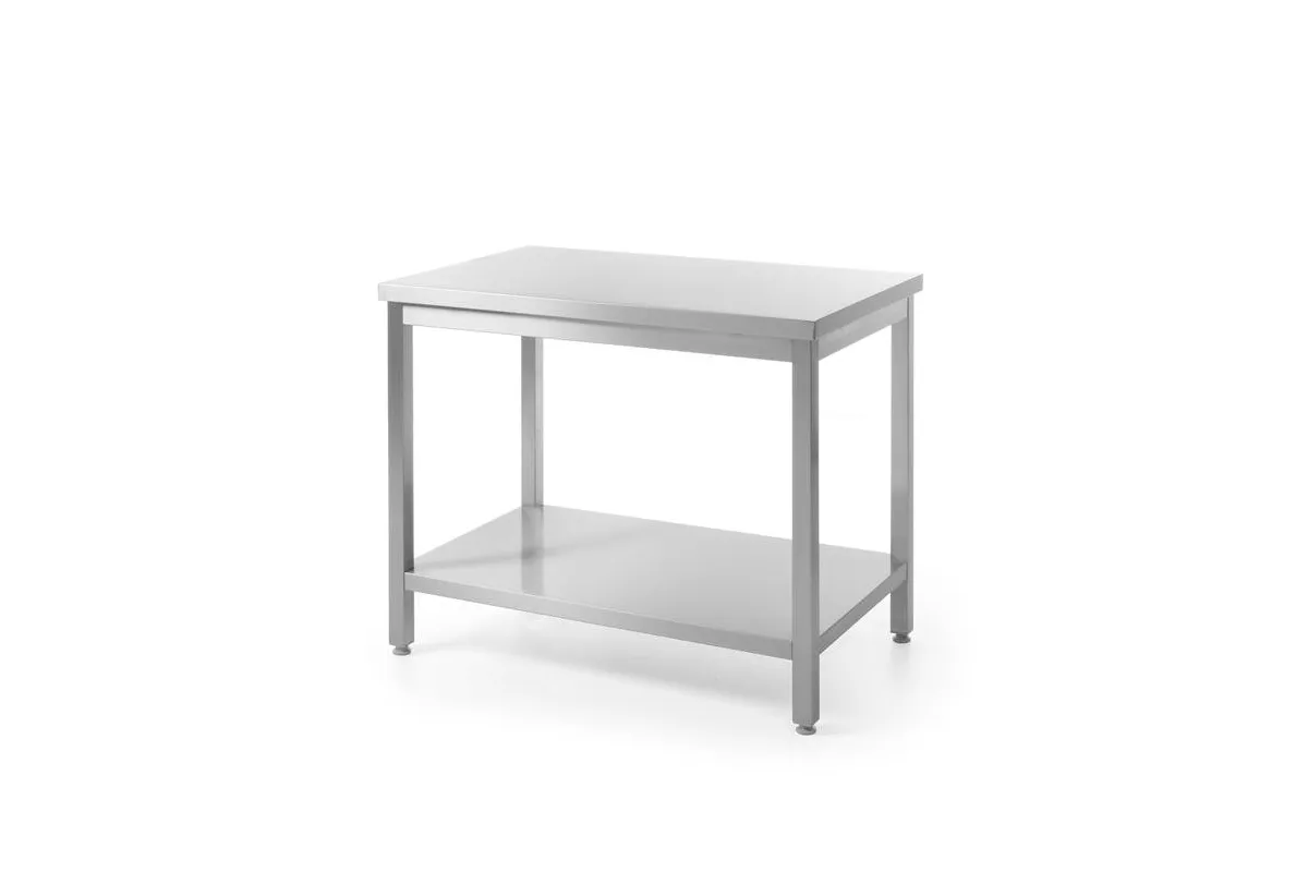 Stół roboczy centralny z półką - skręcany 1400x600 Hendi 811535