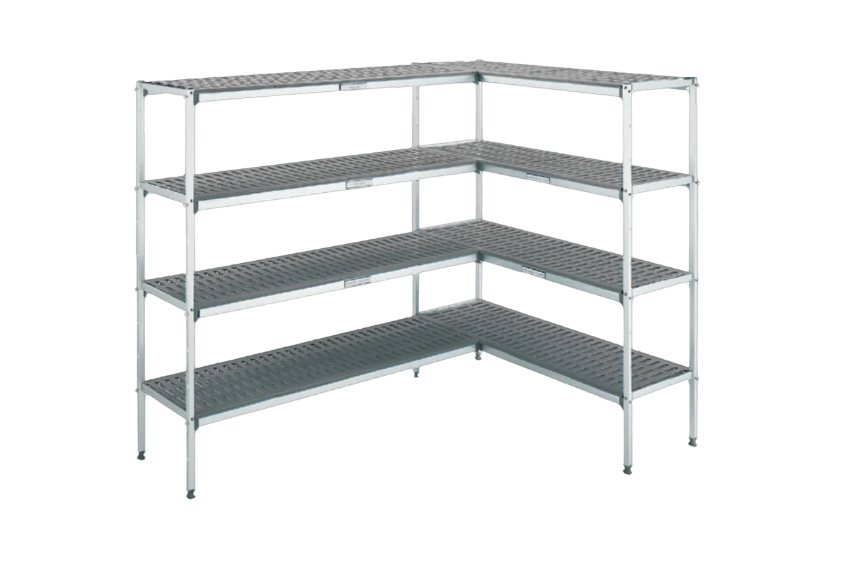 Regał aluminiowo-polietylenowy 400 mm wonlostojący - 5 poziomowy ASBER