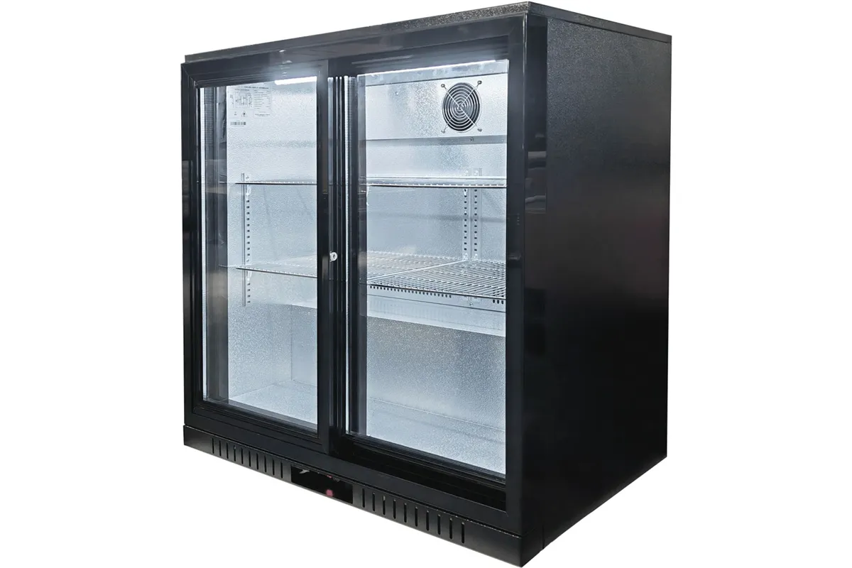 Barowa witryna chłodnicza, 2-drzwiowa, drzwi suwane, V 198 l Stalgast 882214