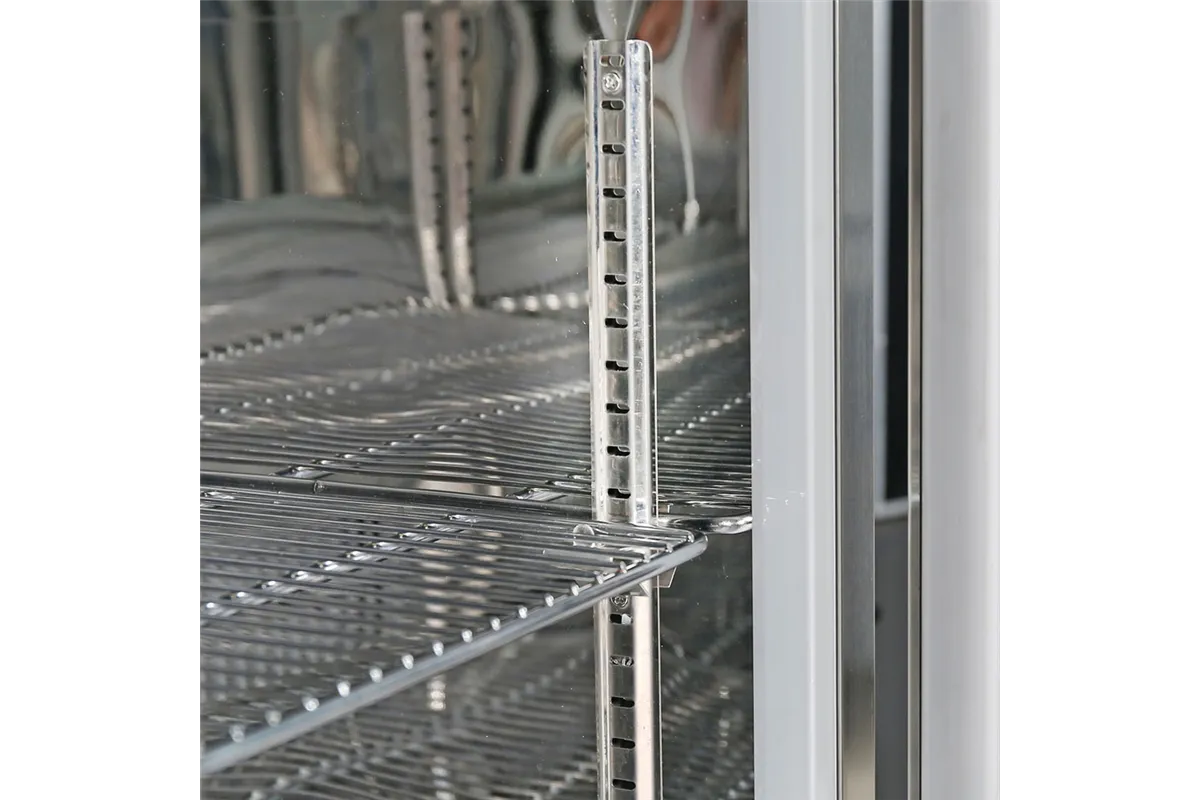 Barowa witryna chłodnicza, stalowa,  2-drzwiowa, V 198 l Stalgast 882243