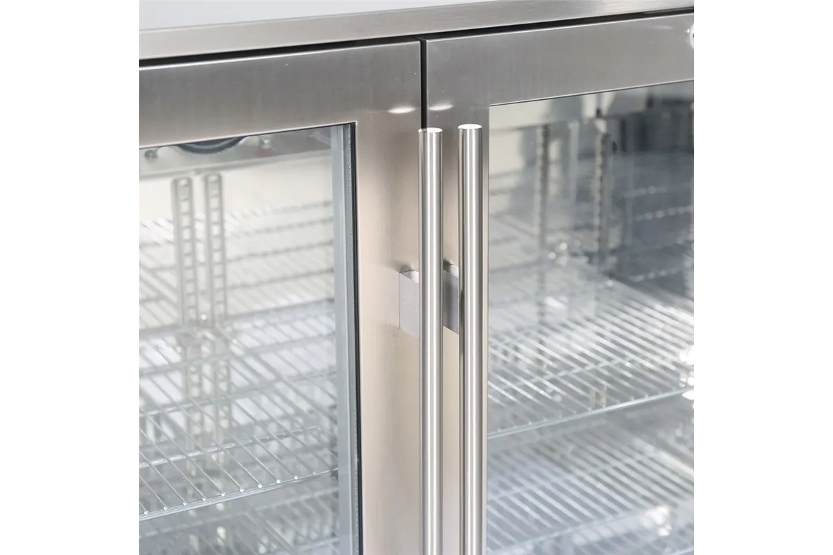 Barowa witryna chłodnicza, stalowa,  2-drzwiowa, V 198 l Stalgast 882243