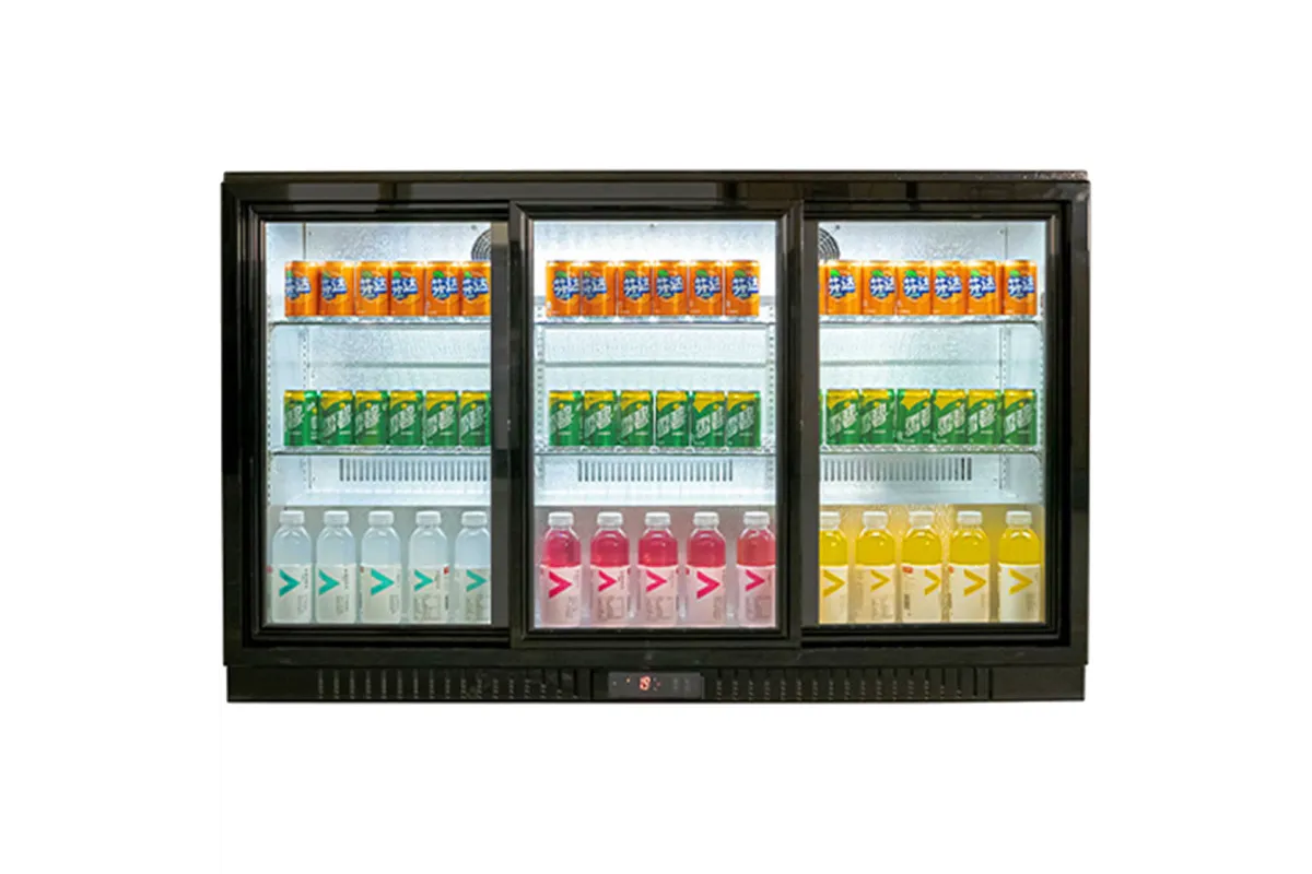 Barowa witryna chłodnicza, 3-drzwiowa, drzwi suwane, V 308 l Stalgast 882324