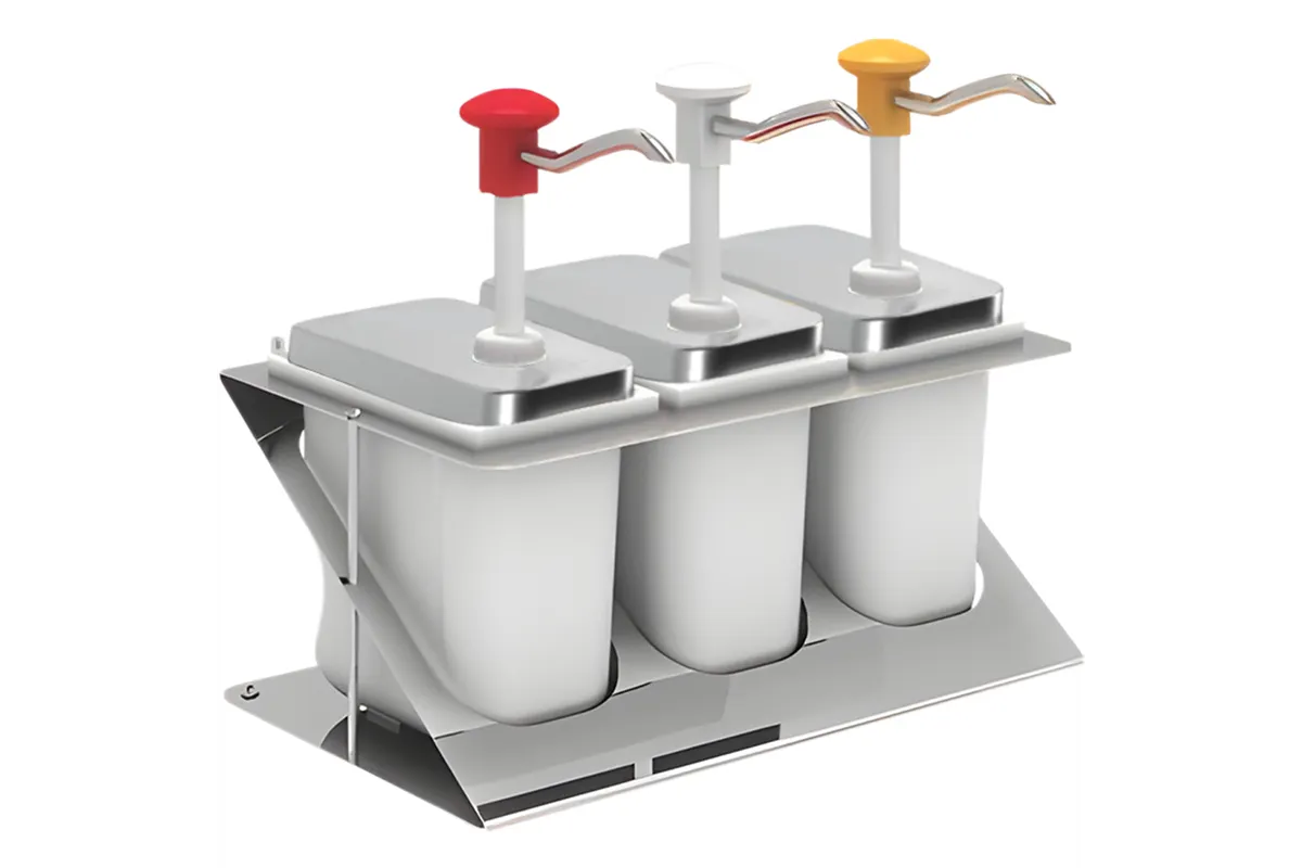 Dyspozytor do sosów potrójny, V 3x2l Stalgast 065903