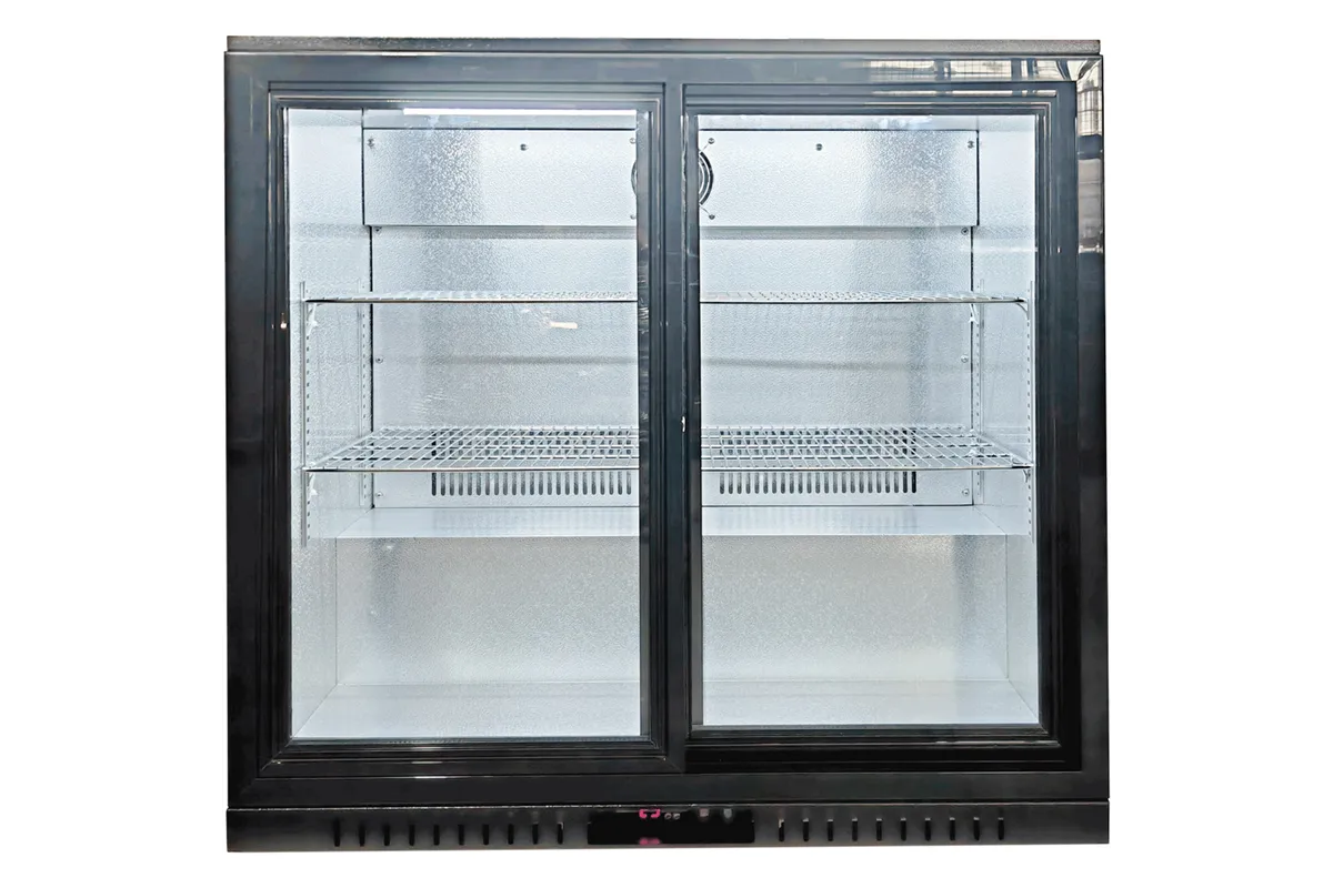 Barowa witryna chłodnicza, 2-drzwiowa, drzwi suwane, V 198 l Stalgast 882214