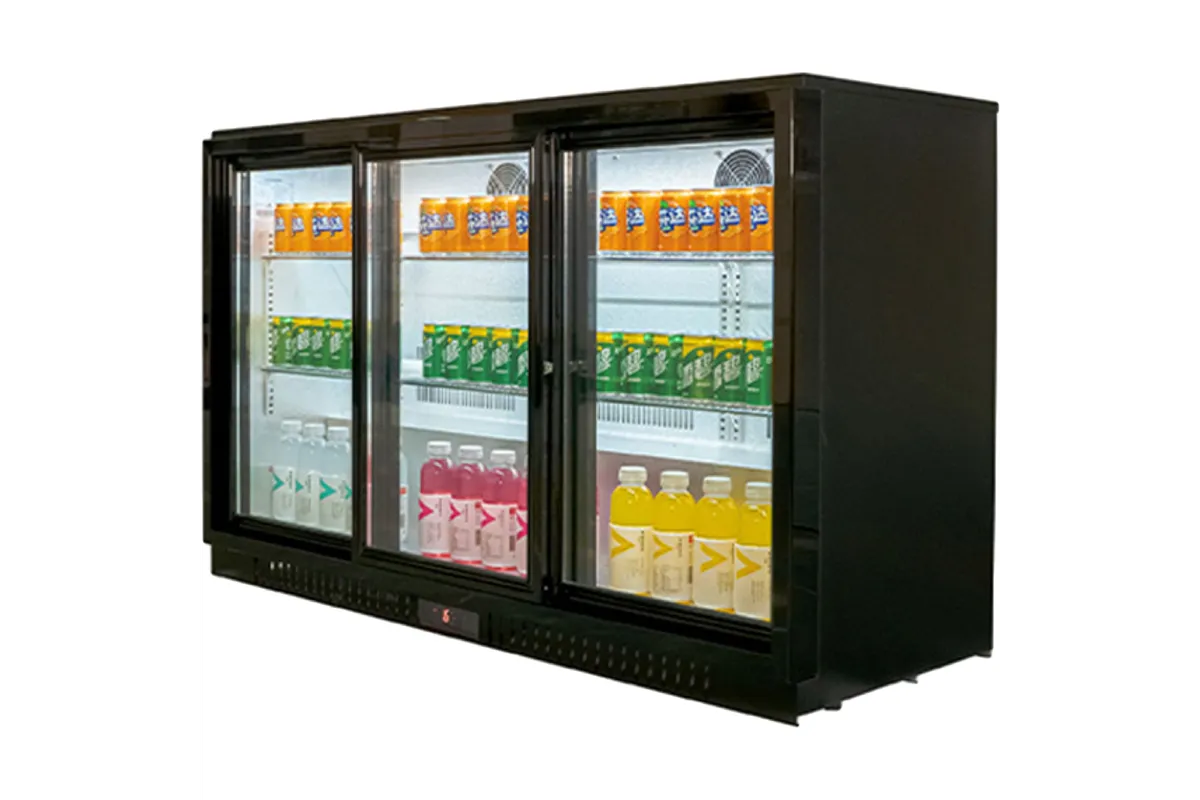 Barowa witryna chłodnicza, 3-drzwiowa, drzwi suwane, V 308 l Stalgast 882324