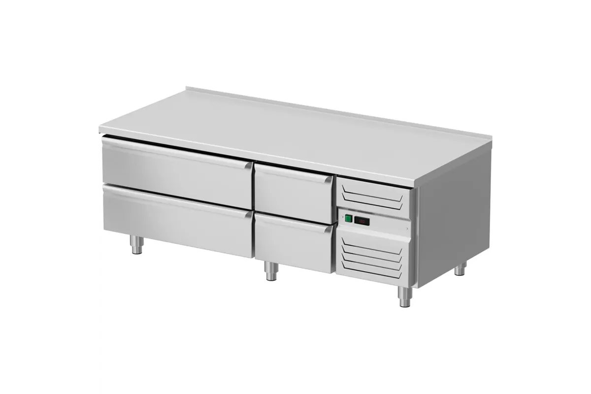 Podstawa chłodnicza, 1600x700x600 mm, 2 szuflady GN 1/1, 2 szuflady GN 2/1 Stalgast 887236