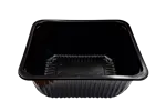 Pojemniki cateringowe do zgrzewu, czarne jednokomorowe (bez przegród) głębokie 227x178x100mm 380szt G018603