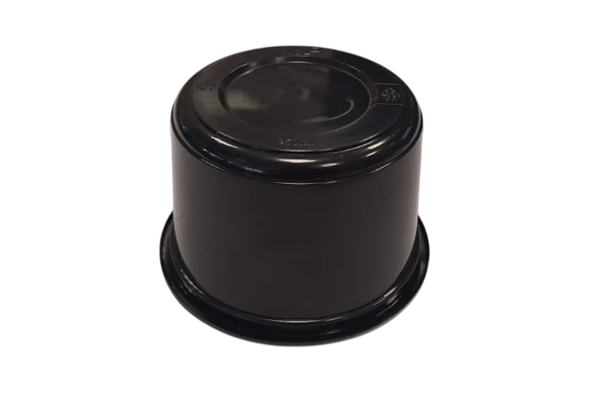 Pojemniki kubki cateringowe zgrzewane czarne, obiadowe na wynos Ø 115x73 mm 500szt. KK115-450A-BLACK