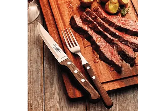 Zestaw widelców stołowych -steak/pizza, blister, 6szt., linia Churrasco, czerwony Tramontina 29899156 Zestaw widelców stołowych -steak/pizza, blister, 6szt., linia Churrasco, czerwony Tramontina 29899156