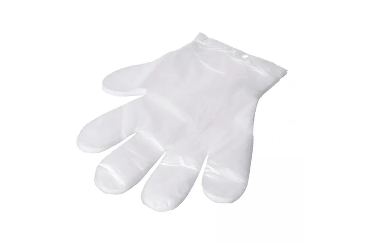 Rękawiczki z folii HDPE na zawieszce, zestaw 100 szt. SANIFINE 991219