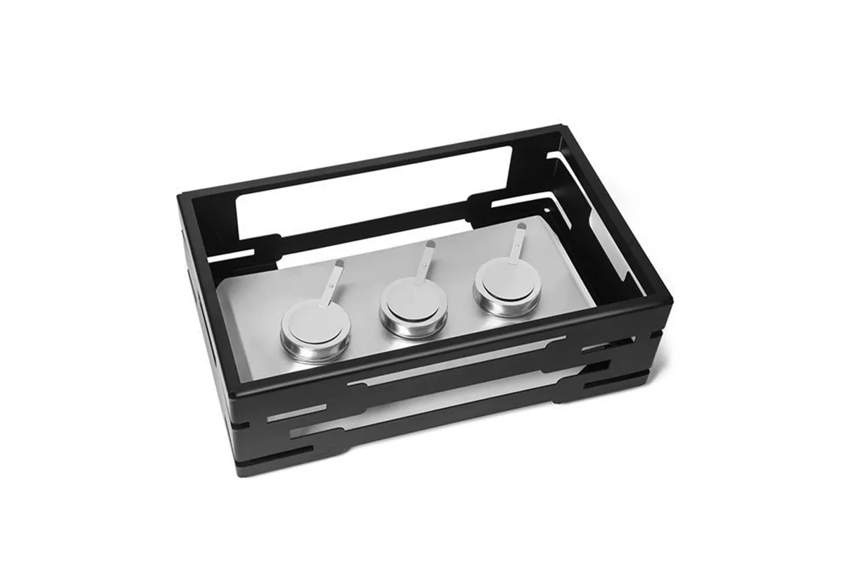 Podstawa prostokątna matowa czarna Multi Chef 7' Rosseto SM234