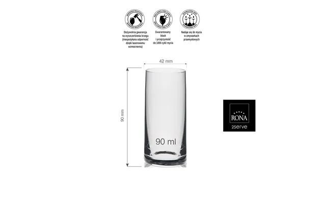 Kieliszek shot Mode, 90ml RONA 70482000