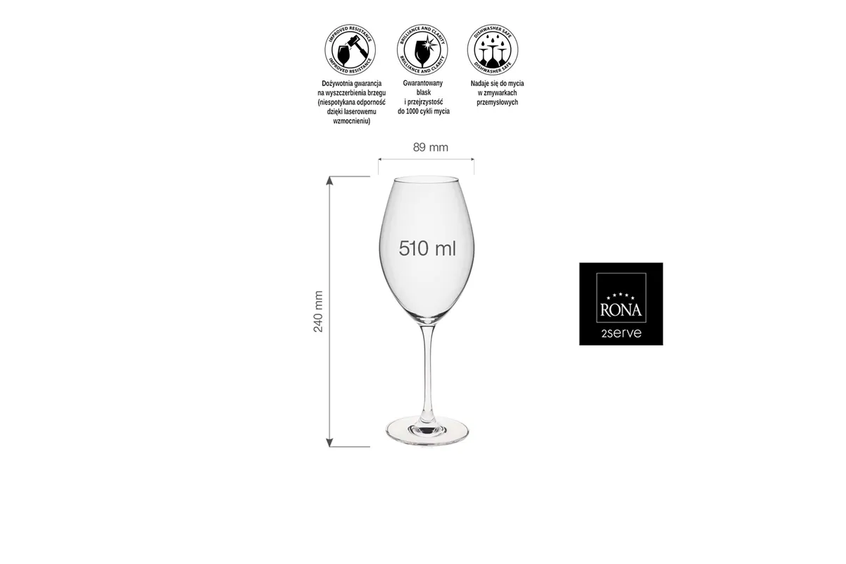 Kieliszek do wina syrah/pinot noir Le Vin, 510ml RONA 66050100