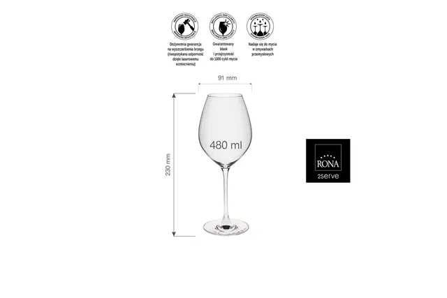 Kieliszek do wina chardonnay Le Vin, 480ml RONA 66050200
