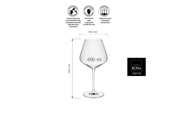 Kieliszek do wina burgund Le Vin, 690ml RONA 66051000