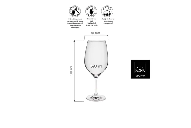 Kieliszek do wina bordeaux Edition, 590ml RONA 60500000