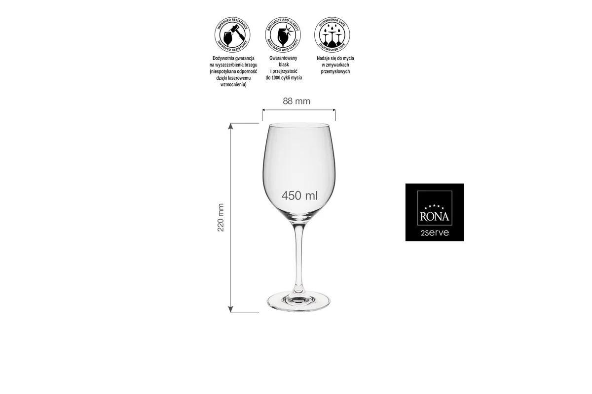 Kieliszek do wina Edition, 450ml RONA 60500100
