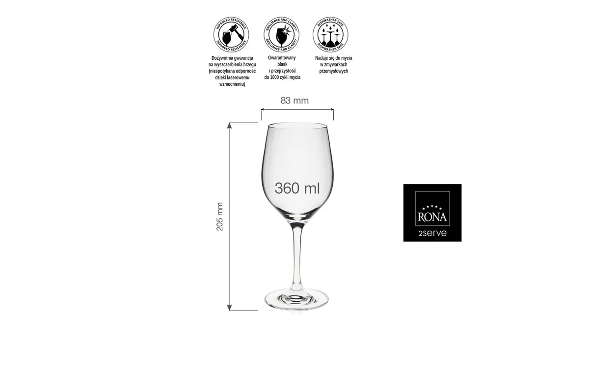 Kieliszek do wina Edition, 360ml RONA 60500200