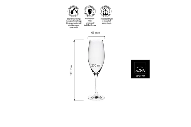 Kieliszek do szampana Edition, 230ml RONA 60500900