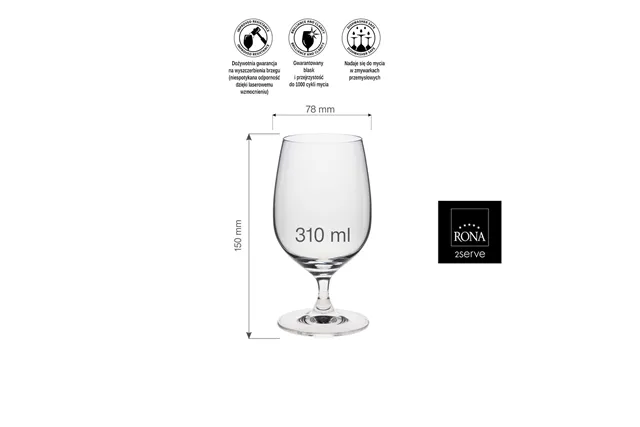 Kieliszek/pokal do wody Edition, 310ml RONA 60501100