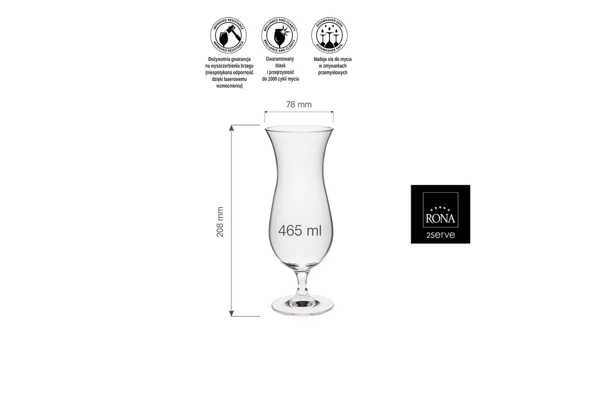 Kieliszek typu Hurricane Edition, 465ml RONA 60503300