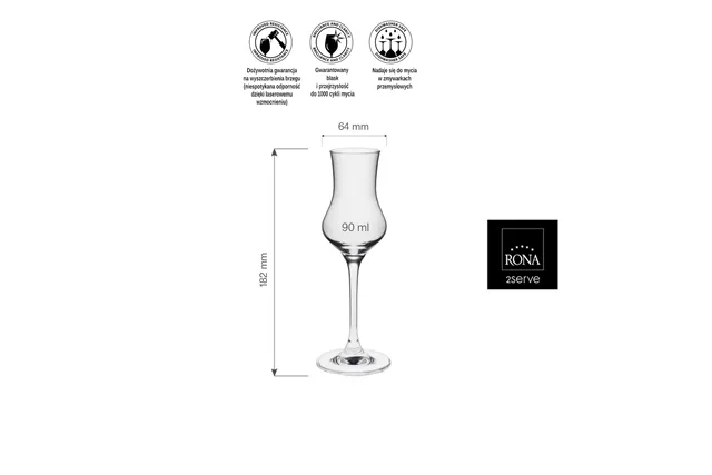 Kieliszek do grappy Edition, 90ml RONA 60503500
