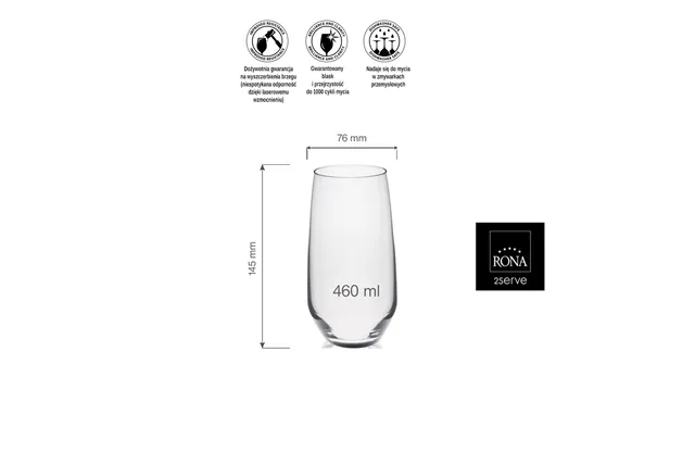 Szklanka wysoka Martina, 460ml RONA 42201200