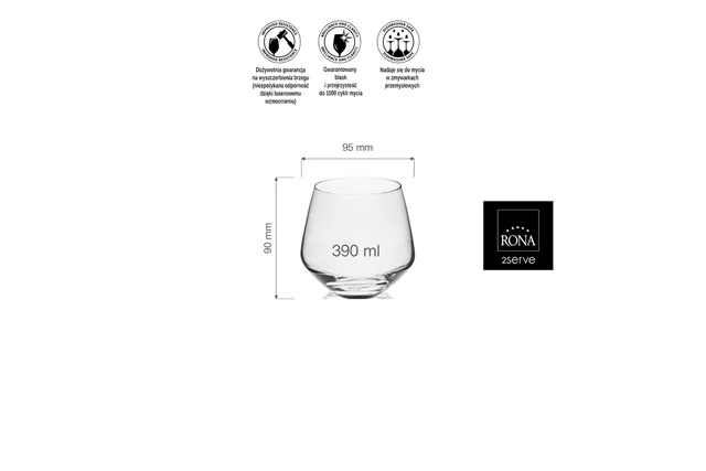 Szklanka niska Martina, 390ml RONA 42201600