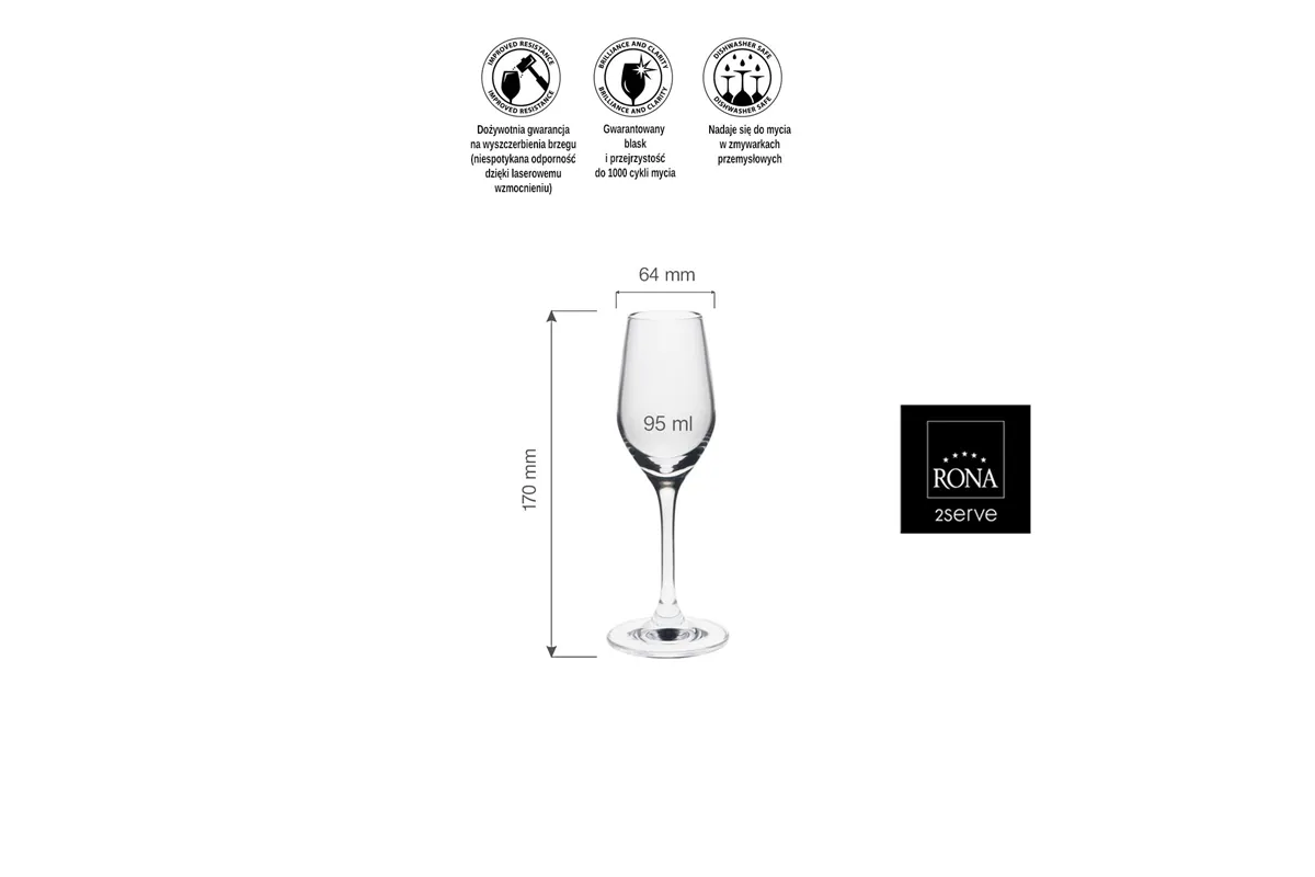 Kieliszek do likieru Ratio, 95ml RONA 63390500