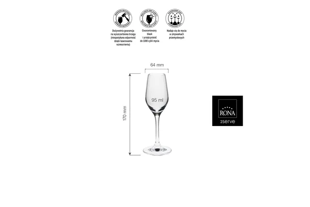 Kieliszek do likieru Ratio, 95ml RONA 63390500