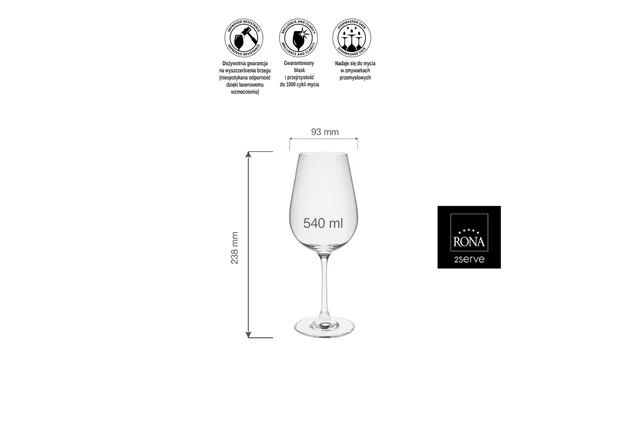 Kieliszek do wina bordeaux Invitation, 540ml RONA 62650000