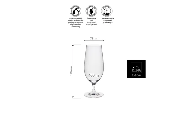 Kieliszek/pokal do piwa Invitation, 460ml RONA 60011900