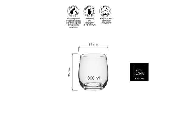 Szklanka do whisky Lunar 360 ml RONA 42331600
