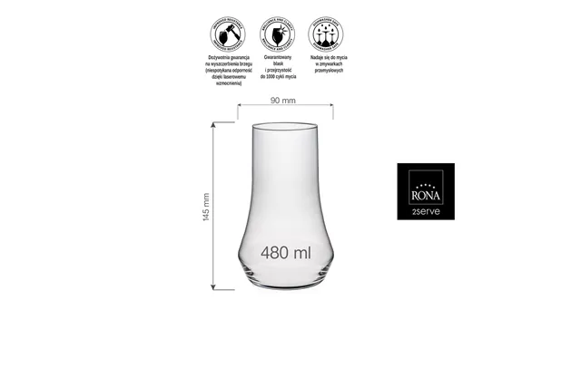Szklanka wysoka Eclipse, 480ml RONA 84111200