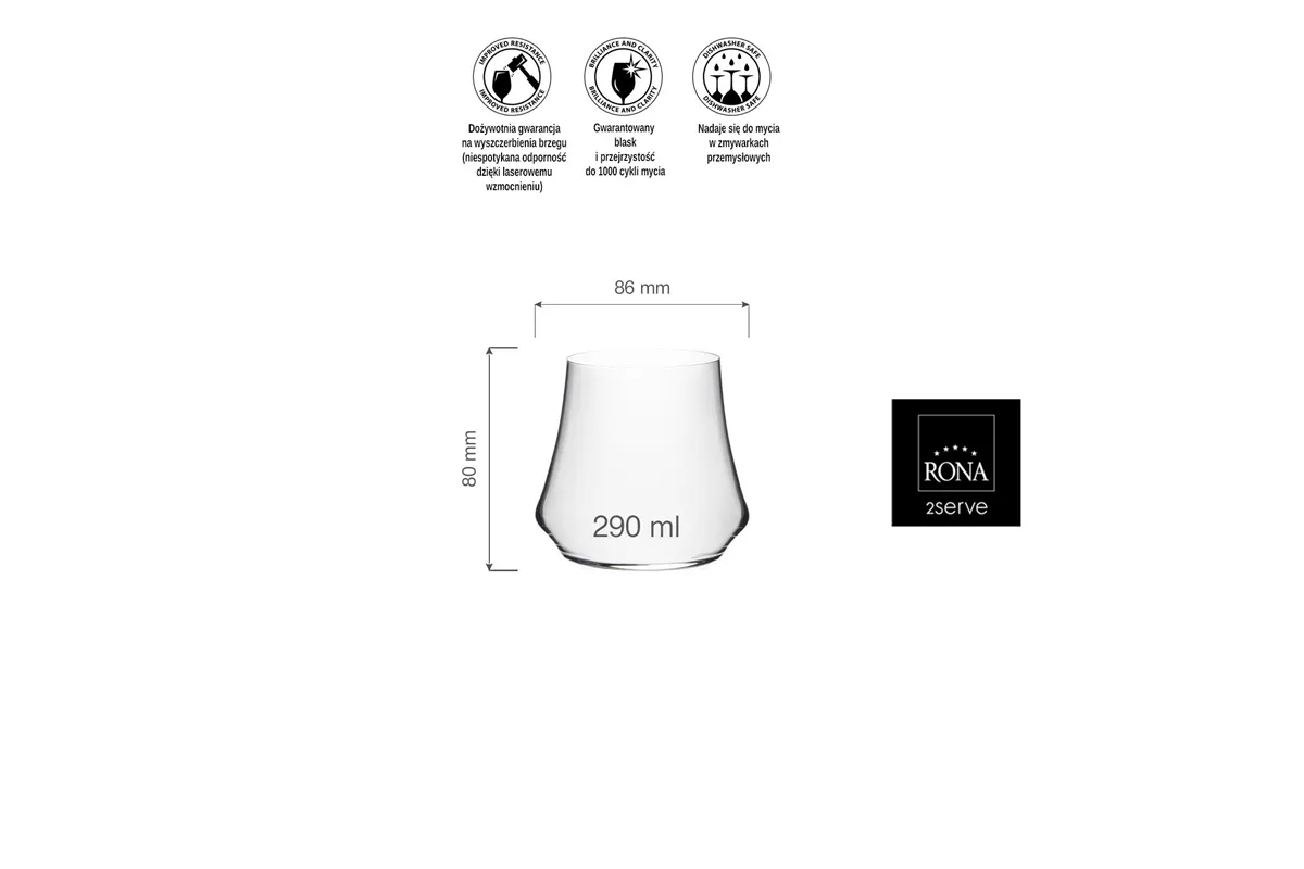 Szklanka Eclipse, 290ml RONA 84111300