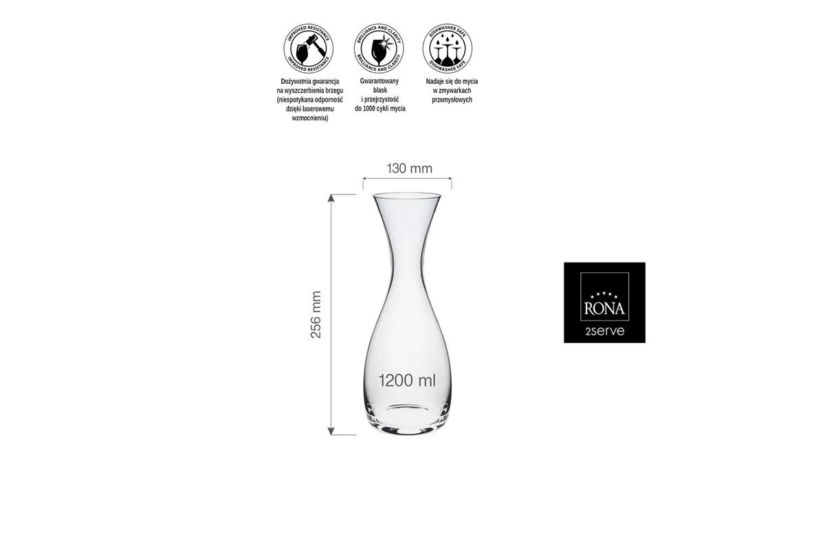 Karafka do wody i wina, 1200 ml, RONA RONA 53907400